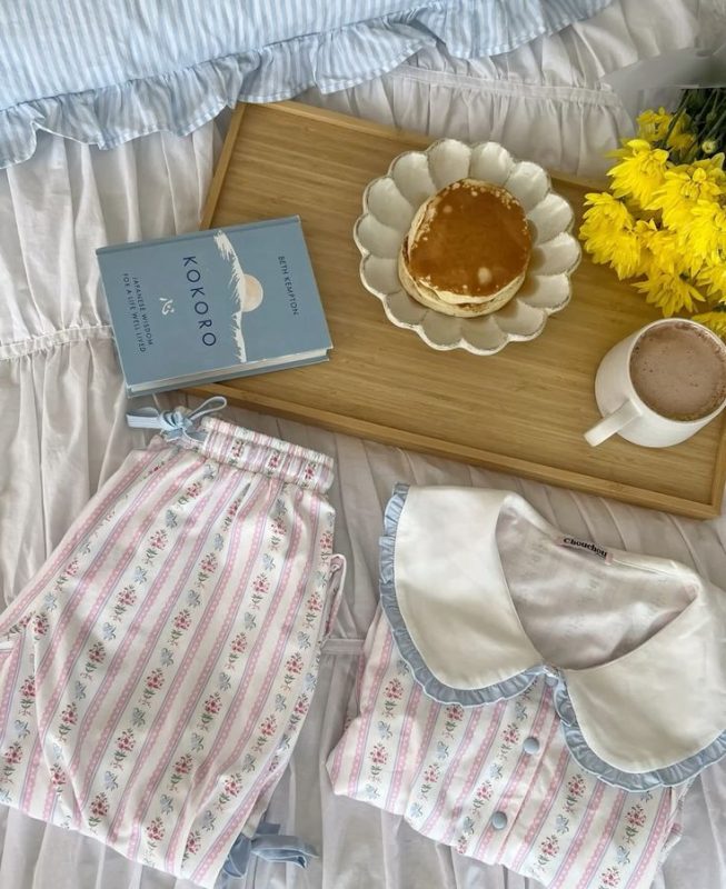 bộ mặc nhà đũi tay ngắn