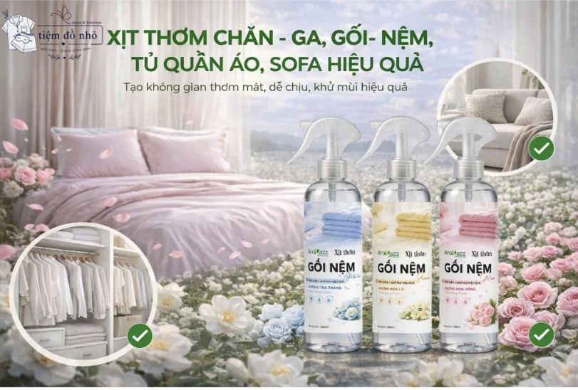 xịt thơm chăn ga