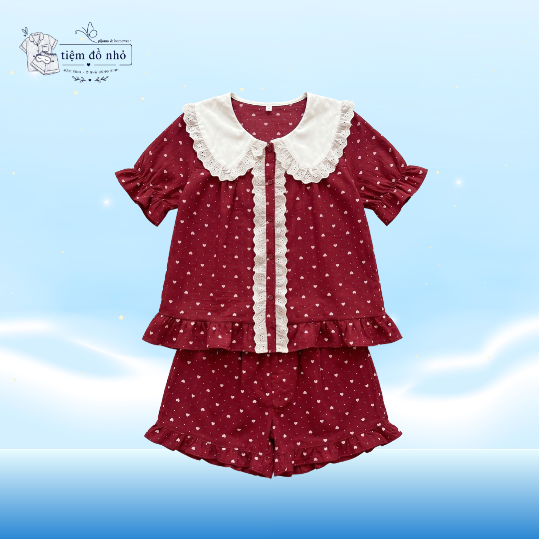 Bộ Đồ Ngủ Ren Cổ Bèo Vintage - Ảnh 4