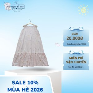 Váy lanh ngủ dáng suông đuôi cá, váy ngủ mặc nhà siêu xinh