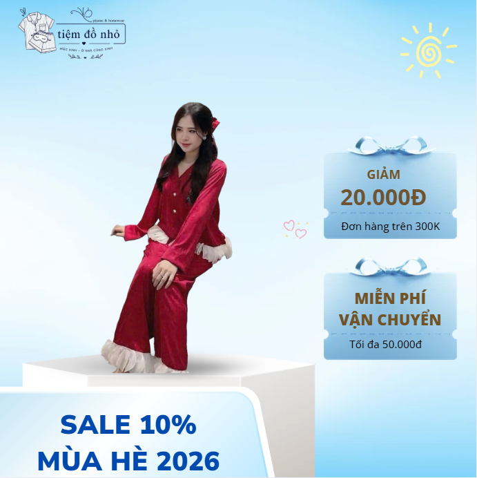 Bộ Pijama Lụa Hồng Pastel Dài Tay Cao Cấp Form Rộng Mềm Mại, Thanh Lịch Phối Bèo - Ảnh 2