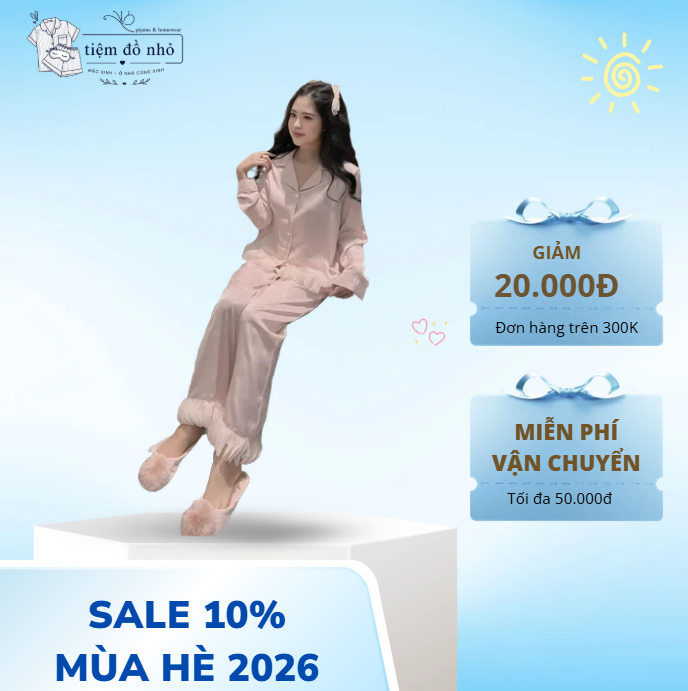 Bộ Pijama Lụa Hồng Pastel Dài Tay Cao Cấp Form Rộng Mềm Mại, Thanh Lịch Phối Bèo - Ảnh 6