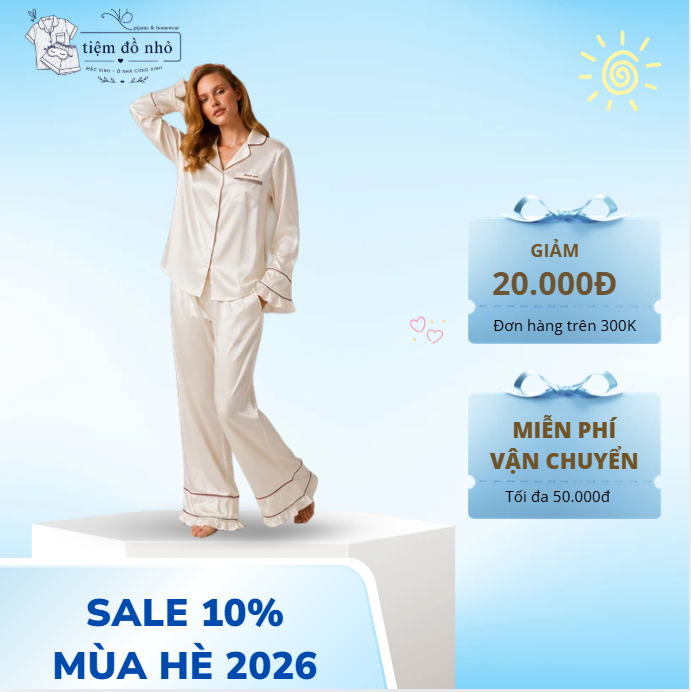 Pijama Lụa Satin Pastel Cao Cấp – Set Dài Tay Thanh Lịch - Ảnh 2