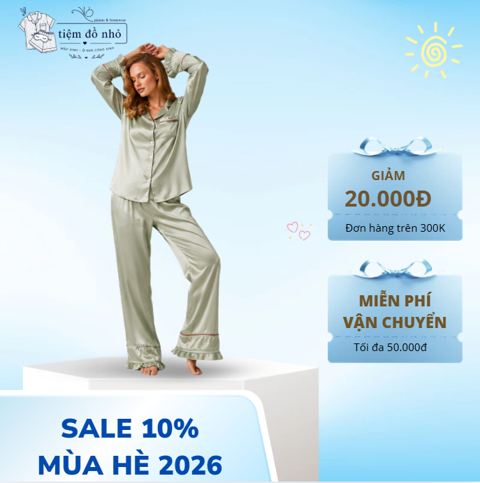 Pijama Lụa Satin Pastel Cao Cấp – Set Dài Tay Thanh Lịch - Ảnh 3
