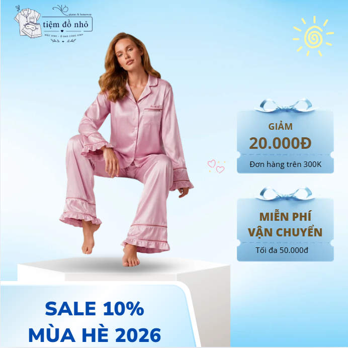 Pijama Lụa Satin Pastel Cao Cấp – Set Dài Tay Thanh Lịch - Ảnh 5
