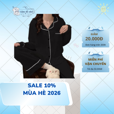 bộ pijama dài tay nữ