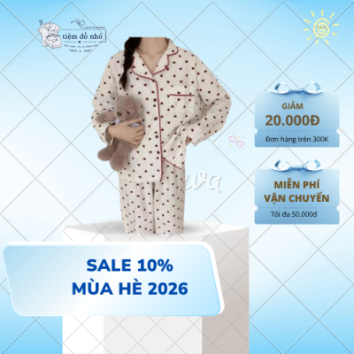 bộ pijama dài tay hàn quốc