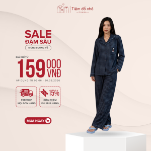 SÉT BỘ PIJAMA KẺ MICKEY TAY DÀI QUẦN DÀI SIU HÓT 2026