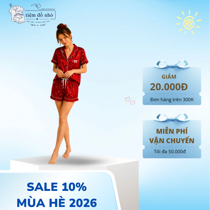 Set Pijama Lụa Nơ Xinh 4 Màu – Đồ Ngủ Nữ Ngắn Tay Mùa Hè Mềm Mịn, Dễ Thương - Ảnh 4